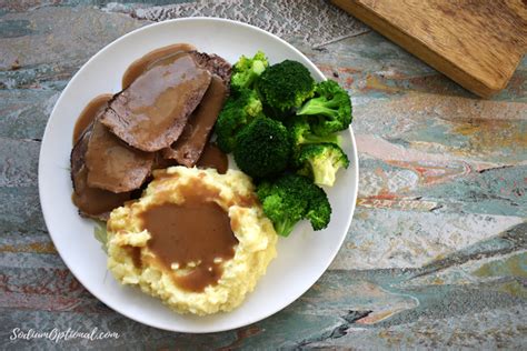 Low Sodium Roast Beef and Gravy - Sodium Optional