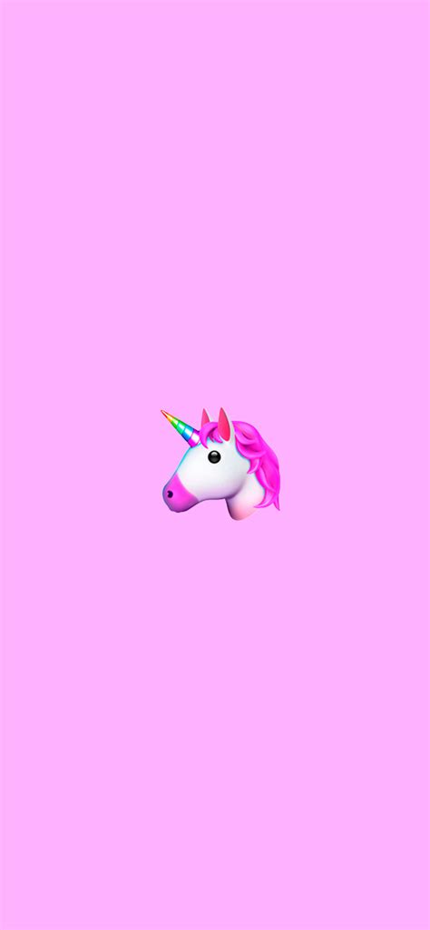 Minimalist Emoji Wallpaper with Unicorn, Lizard & Butterfly - iPhone Emoji