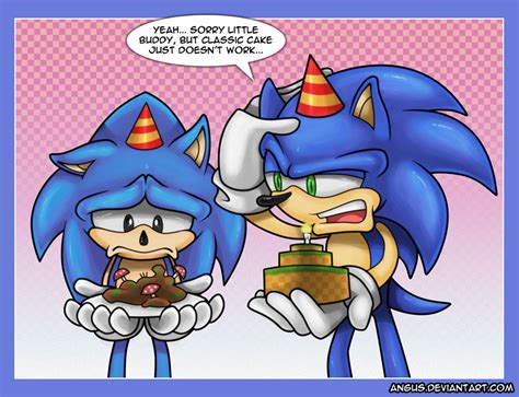 Classic vs Modern Sonic - Cake by angus on DeviantArt