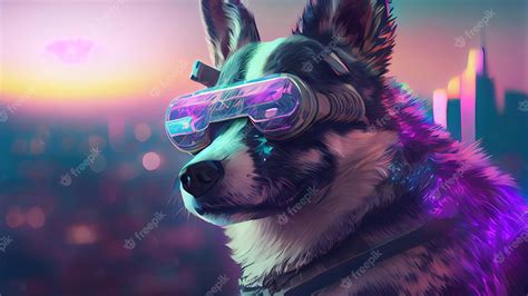 Premium Photo | Cyberpunk Husky Dog Beautiful digital artwork portrait ...