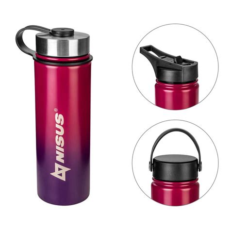 18 oz Stainless Steel Insulated Sports Water Bottle with 3 Types of Lids buy with delivery ...