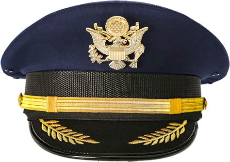 US Navy Commander Or Captain Hat, USA United States Peak Cap With ...