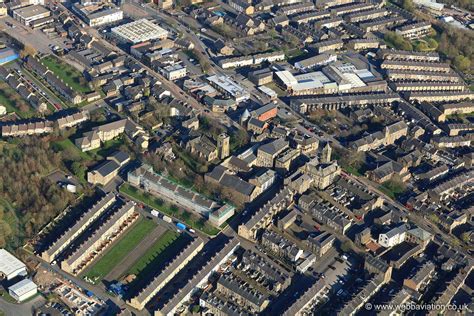 Colne town centre Lancashire from the air | aerial photographs of Great Britain by Jonathan C.K ...