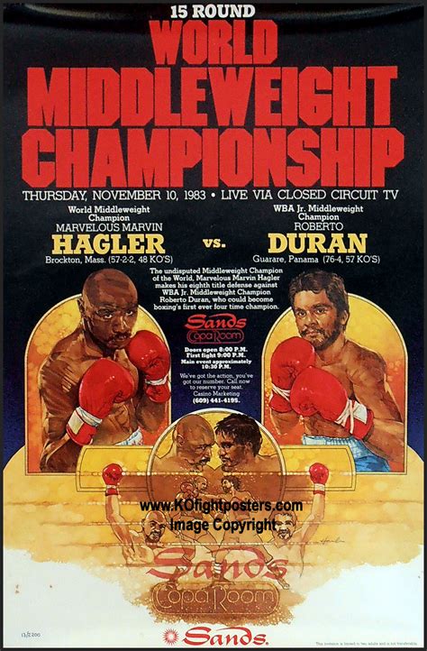 MARVIN HAGLER vs. ROBERTO DURAN (Sands / VIP)