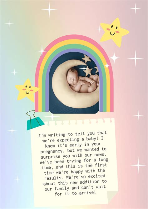 Rainbow Baby Announcement in Illustrator, Word, Pages, PSD, Publisher, Google Docs - Download ...