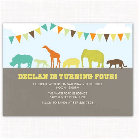 Zoo Themed Birthday Party Invitations | DolanPedia Invitations Ideas