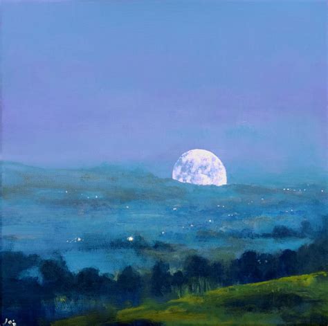 The Road to the Moon II | Landscape artwork, Contemporary landscape painting, Landscape paintings