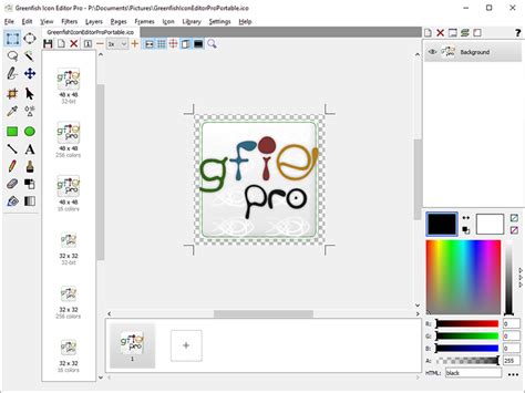 Greenfish Icon Editor Pro Portable (icon, cursor, animation and icon library editor ...