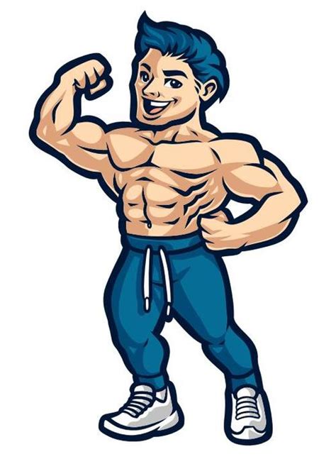 Fitness trainer cartoon vector free download