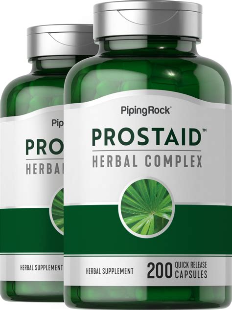 Saw Palmetto ProstAid Herbal Complex 2 Bottles x 200 Capsules | PipingRock Health Products