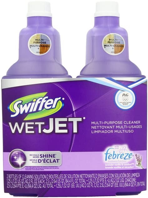 Swiffer WetJet Multi Purpose Floor Cleaner Solution with Febreze Refill ...