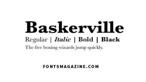 Baskerville Font Download | The Fonts Magazine