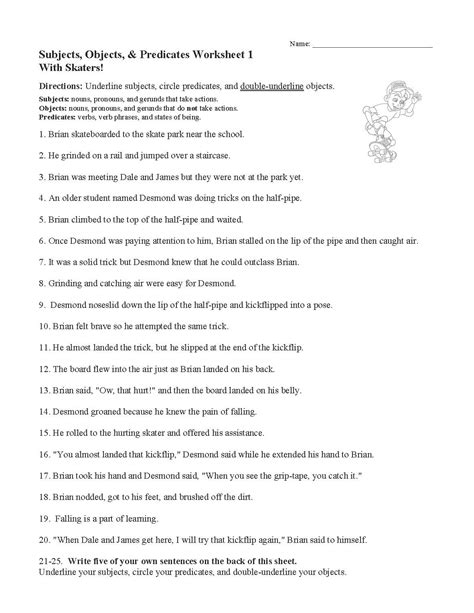 Free Printable Sentence Structure Worksheets High School - Printable Form, Templates and Letter