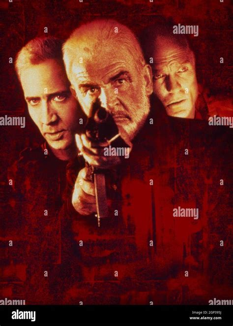 THE ROCK, poster art, from left: Nicolas Cage, Sean Connery, Ed Harris ...