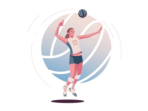 Free Volleyball Vector Illustration (AI)