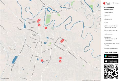 Matamoros Printable Tourist Map | Sygic Travel