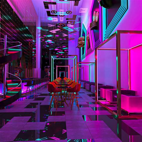 Concept NEON Bar on Behance | Nightclub design, Lounge design, Neon