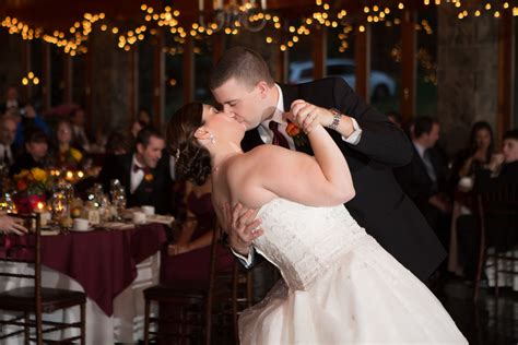 Couple Kissing During First Dance