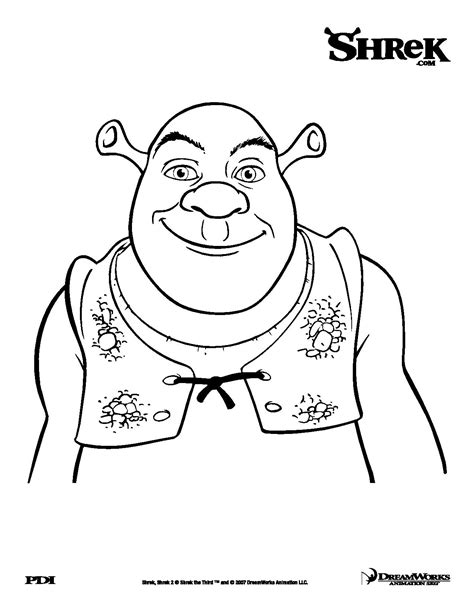 Printable Shrek Coloring Pages