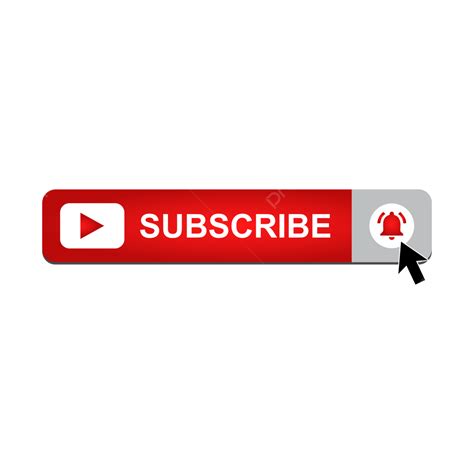 Subscribe Button Youtube With Bell Icon Hd Vector, Subscribe Button, Youtube Subscribe Button ...