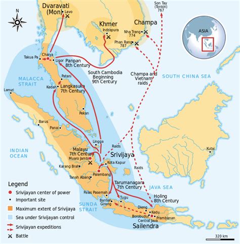 Strait Of Malacca On Asia Map