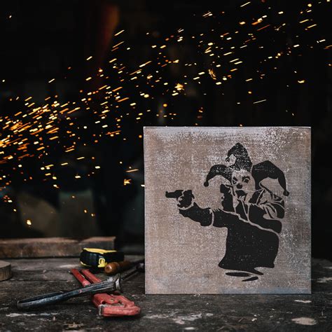 Gun Clown Banksy Stencils - Stencil Revolution