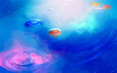 Space Drops Waves Colors Wallpaper,HD Abstract Wallpapers,4k Wallpapers,Images,Backgrounds ...
