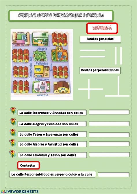 Lineas paralelas y perpendiculares - Ficha interactiva Decimal ...