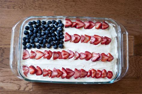 flag cake recipe, easy flag cake, fourth of july flag cake, white cake ...