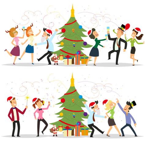 Office Christmas Party Illustrations, Royalty-Free Vector Graphics & Clip Art - iStock