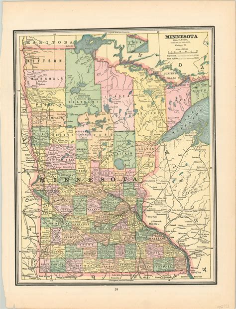 Minnesota [and] North Dakota - Curtis Wright Maps