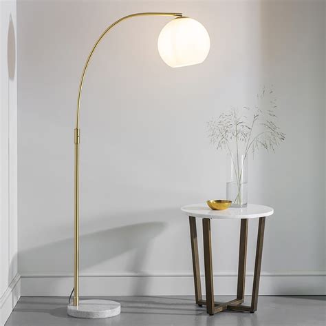 Gold and Marble Orb Floor Lamp | Primrose & Plum