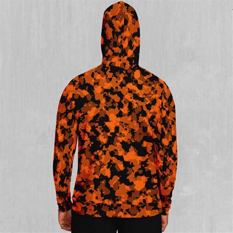 Savage Orange Camo Streetwear Camouflage Polyester Hoodie - Azimuth Clothing