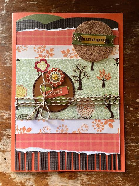 Autumn Card Handmade October Birthday Card Handmade Fall | Etsy | Fall ...