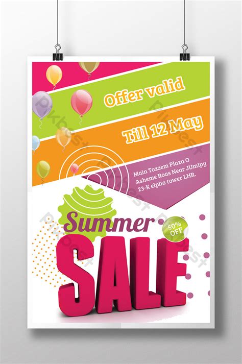 Multi Colored Summer Sale Flyers with Assorted Banners | PSD Free ...