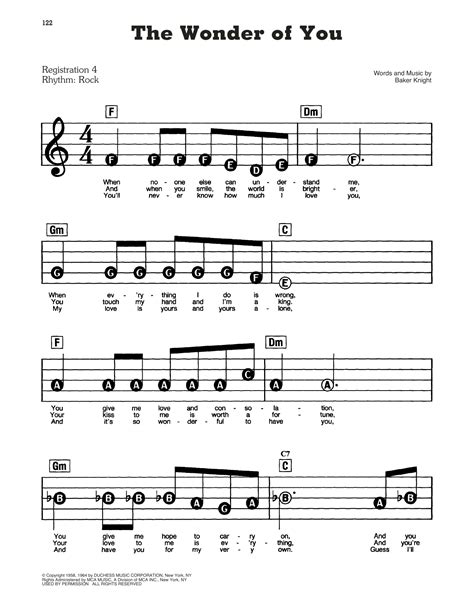 elvis-presley-the-wonder-of-you-515580 Sheet Music Notes, Chords, PDF | Sheet music, Music notes ...