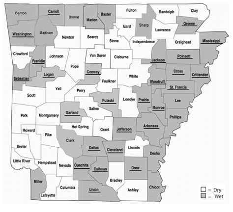 Dry Counties Map