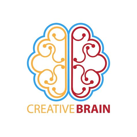 Creative brain logo | Premium Vector