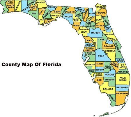 Florida State Parks | Florida county map, Map of florida, County map