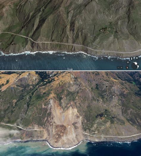 big-sur-landslide-before-and-after - Temblor.net