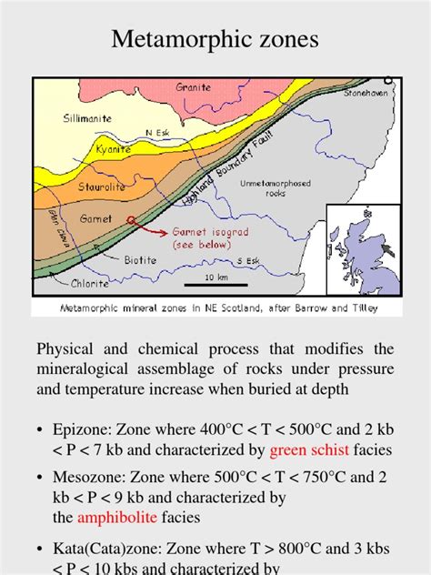 Metamorphic Zones and Barrovian Facies in Pelitic Rocks | PDF | Minerals | Classification Of ...