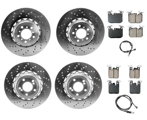 BMW Brake Pad and Rotor Kit – Front and Rear (380mm/370mm) (Ceramic) SHW Performance BM-4207206-KIT