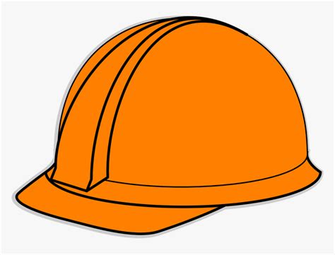 Orange Hard Hat Clip Art, HD Png Download - kindpng