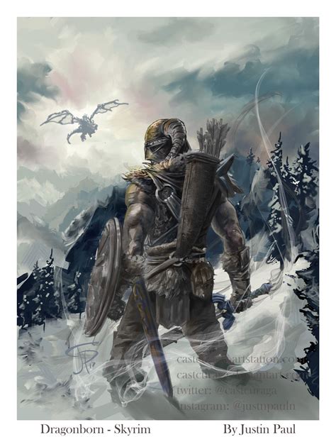 ArtStation - Dragonborn - Skyrim ( Switch Player magazine Issue 10 ...