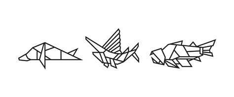 Fish illustrations in origami style 5026421 Vector Art at Vecteezy