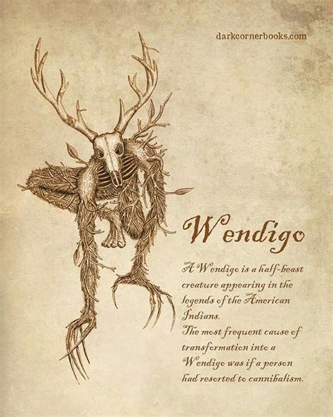 Wendigo - forest spirit | Mythical creatures art, Mythical monsters ...