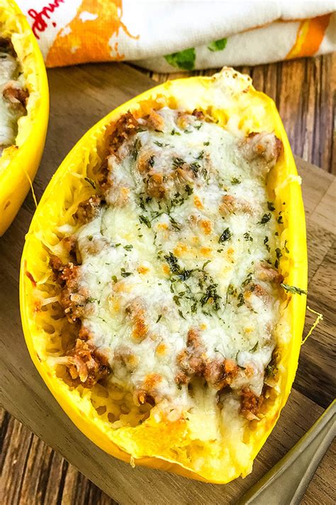 Easy Baked Spaghetti Squash with Meat Sauce Recipe - Home Cooking Memories