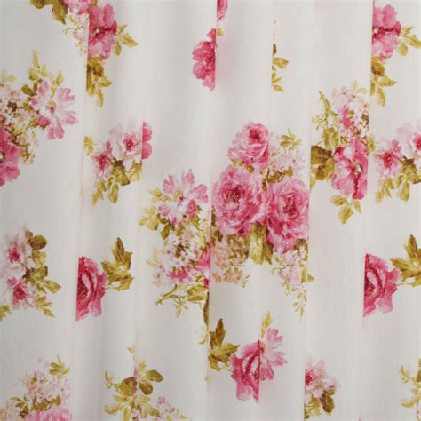 Vintage Chintz Shabby Roses Print Retro 100% Cotton Curtain Upholstery ...