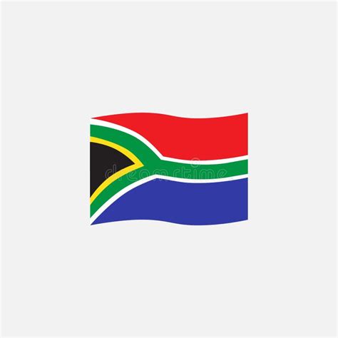 South Africa Flag Colors Flat Icon Stock Vector - Illustration of ...