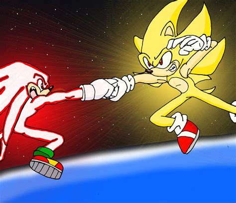 Super Sonic VS Hyper Knuckles by sonigoku on DeviantArt